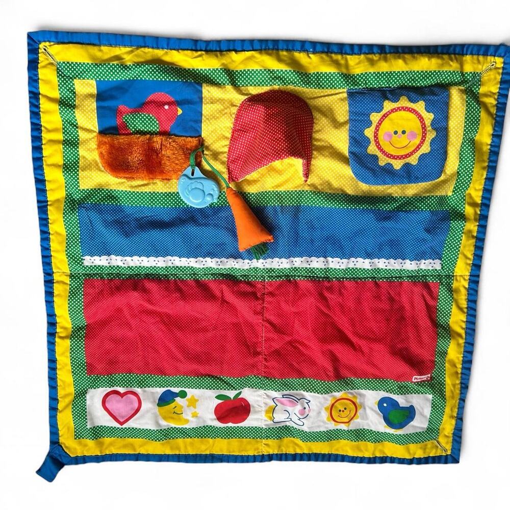 1990s multi colored baby‎ play mat PLAYSKOOL EUC